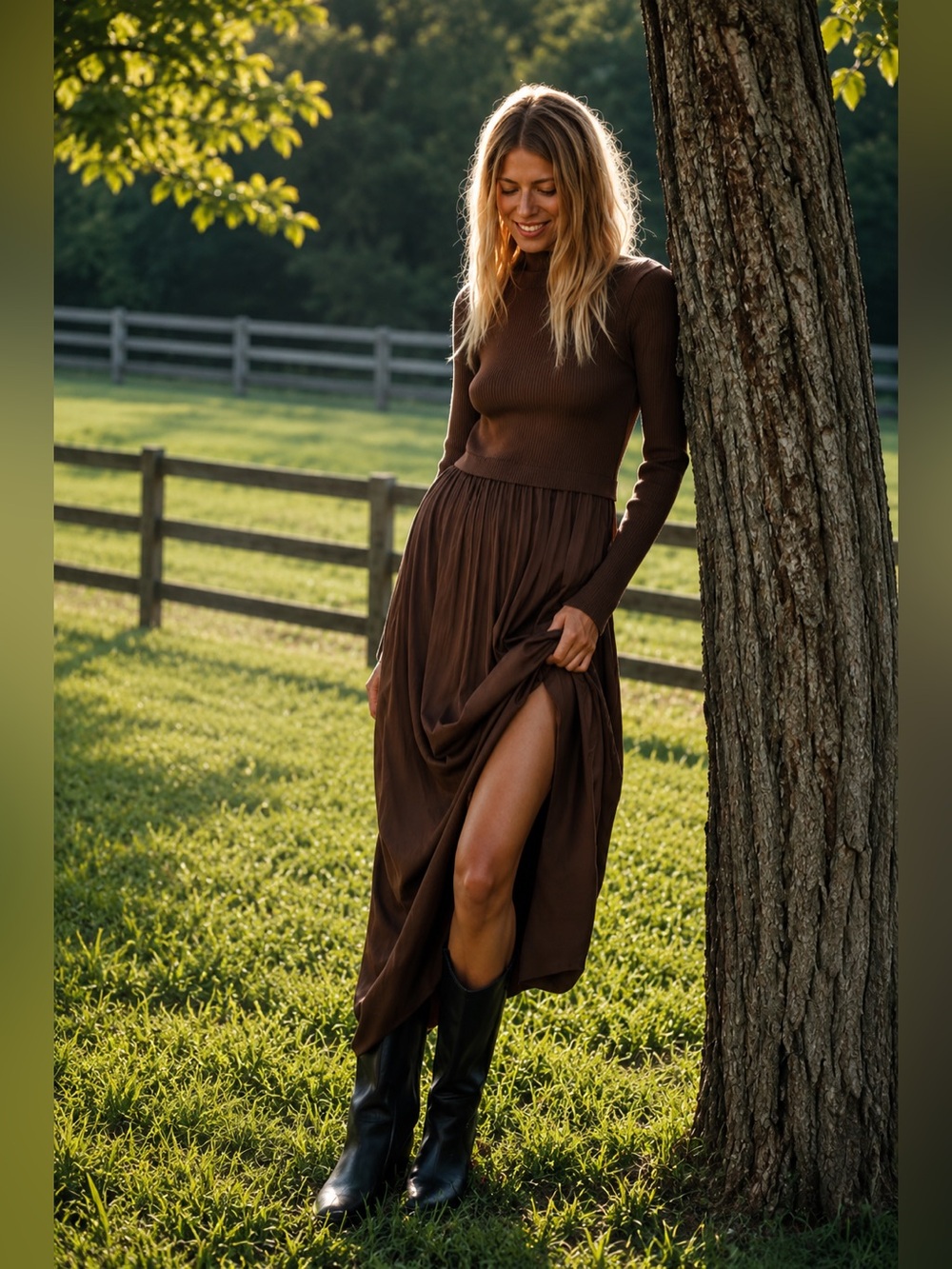 ❤️‍🔥Firm Price❤️‍🔥The Thea High-Neck Mockable Maxi Jumper Dress
